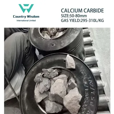 Kalsium Karbida 50-80mm 295-310L/Kg Cac2 Untuk Katalis Buah